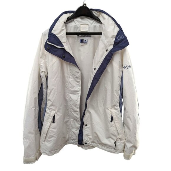Columbia Womens White Bugaboo Interchange Outer Shell Zip Up Ski Jacket Size L - Picture 1 of 7